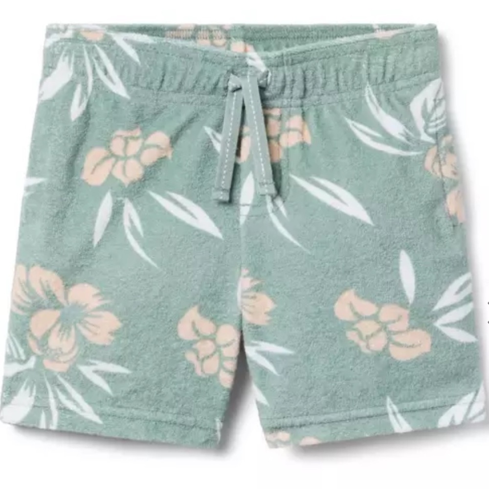 Janie and Jack Tropical Floral Terry Shorts -Size 8- NWT